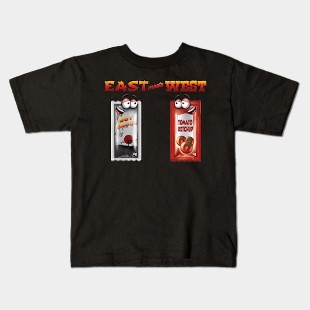 East meets West Kids T-Shirt by Pigeon585